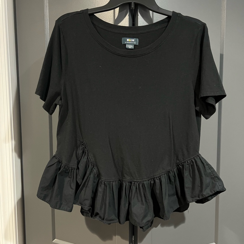 Anthropologie brand Black Short Sleeve Tee